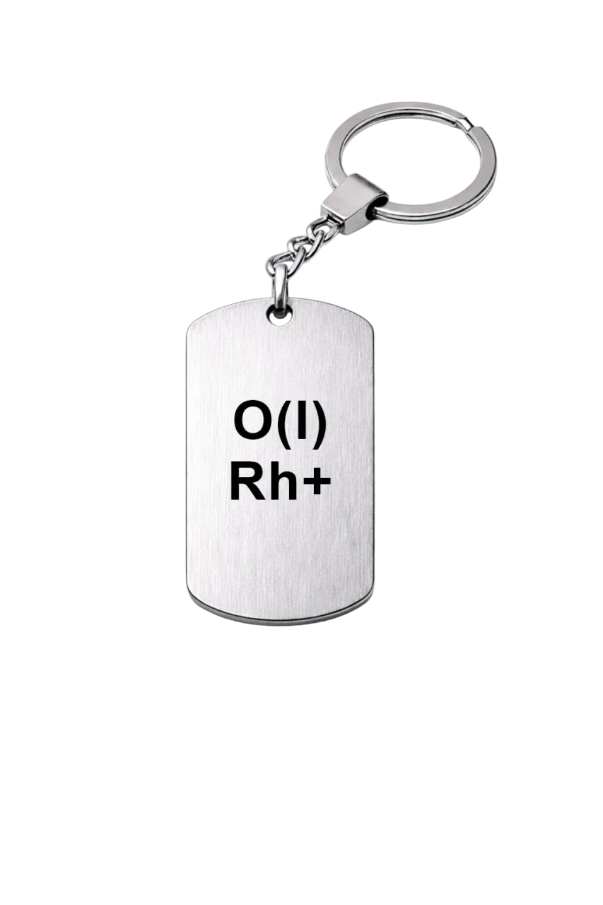 Армейский жетон с группой крови O(I) Rh+
